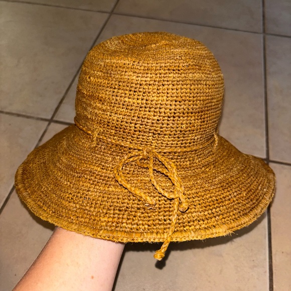 jaden rael Accessories - Madagascar made Raffia Woven Hat Gardening Sun Handmade